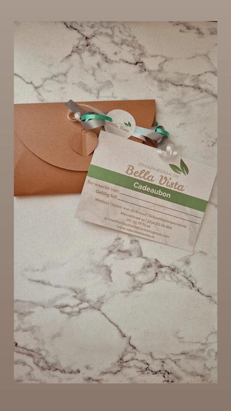 cadeaubon schoonheidssalon bella vista- schoonheidsspecialist de bilt